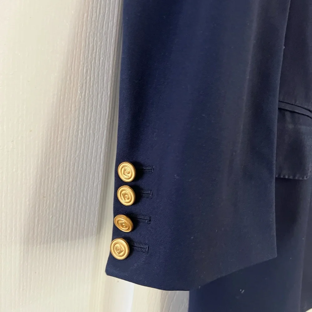 Navy Blue Blazer with gold buttons - Picture 3 of 8